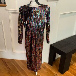 Double – look sequence dress: dress the population